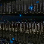 Black with Large Blue Flakes