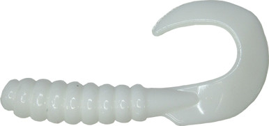 Lot De 40 Leurres Souples Curl Tail Grub - Perle Blanche - Fabriqué Aux USA
