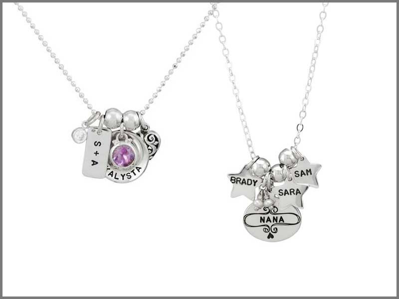 Mixed Hand Stamped Charms Necklace