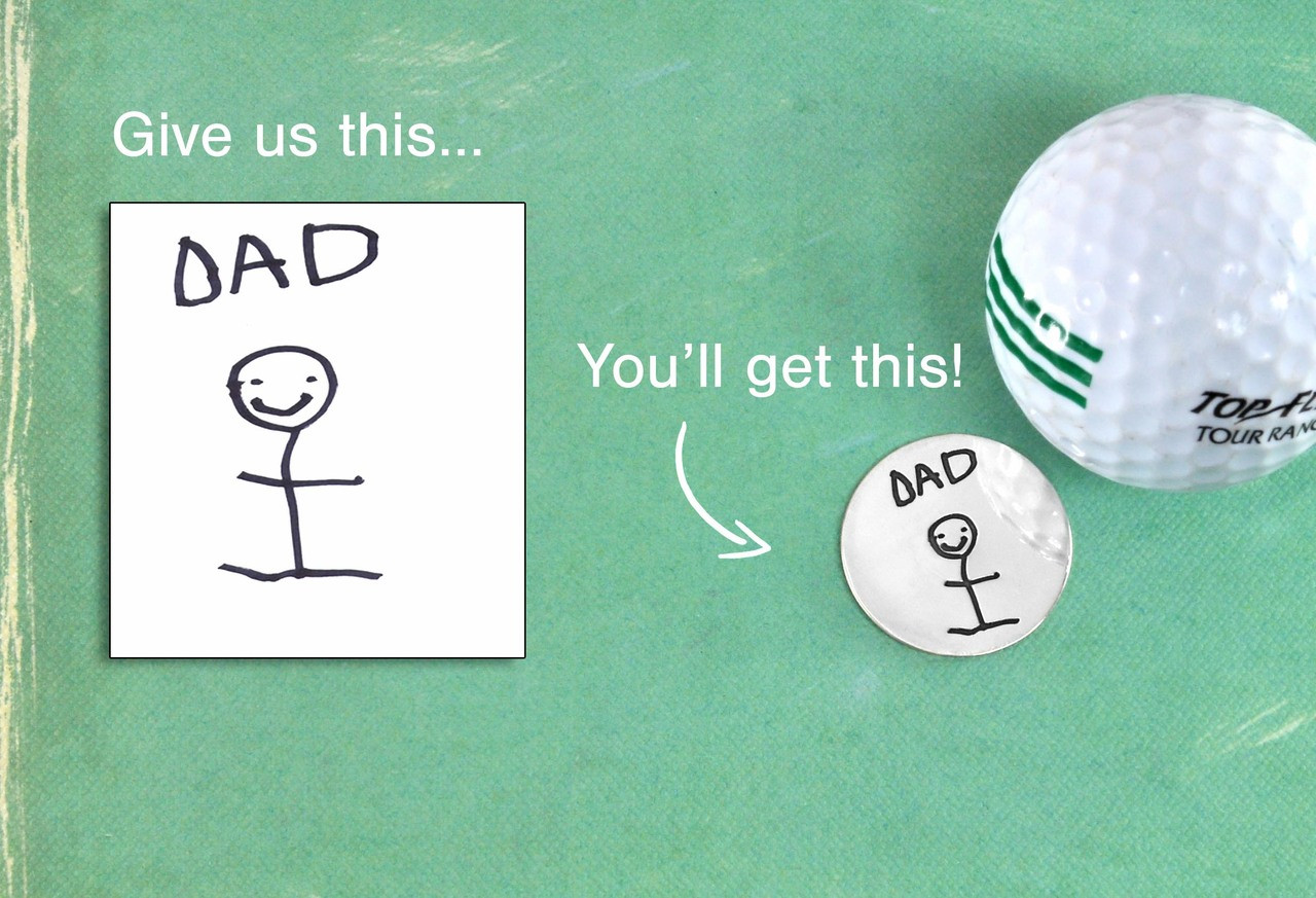 personalised golf ball marker stencil
