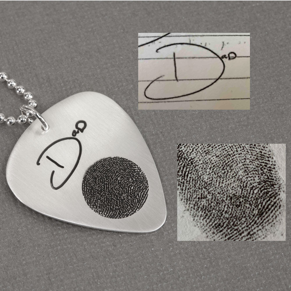 Collana Con Plettro Per Chitarra In Argento Sterling 925 - Gioiello A Forma Di Plettro Con Scritta "Abalone" - Regalo Perfetto Per Musicisti E Amanti Della Musica - 5