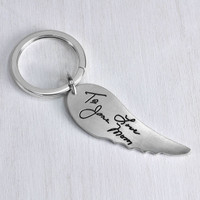 Memorial jewelry key ring - back