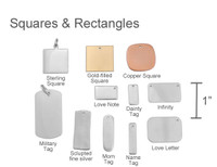 Squares and rectangle signature jewelry