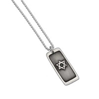Etched Star of David Necklace
