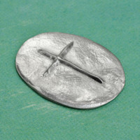 Cross faith hand stamped pocket token