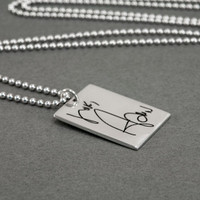 Handwritten note on sterling necklace for mom