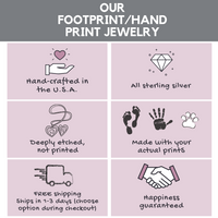 Footprind and Handprint jewelry information