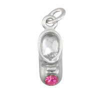 Sterling Silver Baby Shoe European Bead Charm clip on