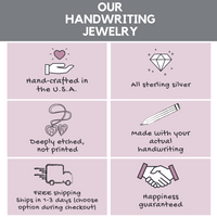 Handwriting jewelry information