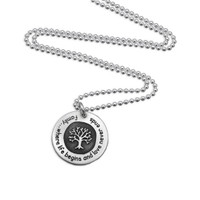 Family Tree Necklace with Quote