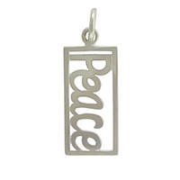 Rectangle Peace Charm