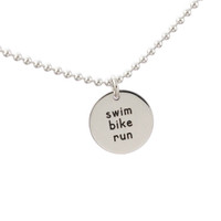 Swim Bike Run Necklace