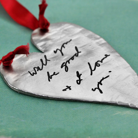 Round Ornament with Your Handwriting