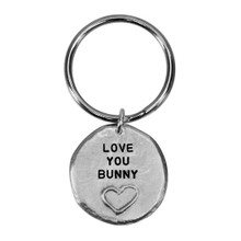 Pewter personalized key ring for keys or backpack