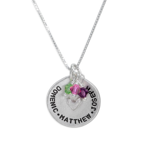 Bouquet Charm Handwriting Love You Round