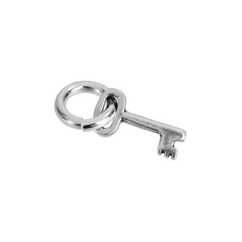 Silver Mini Key charm to add to bracelets and necklaces