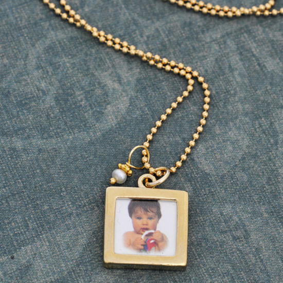Mommy Jewelry Photo Frame Pendant Necklace