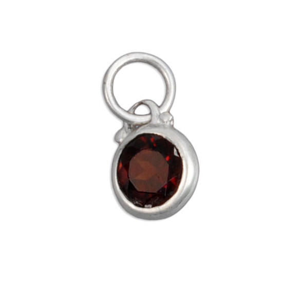 Sterling wrapped around a garnet