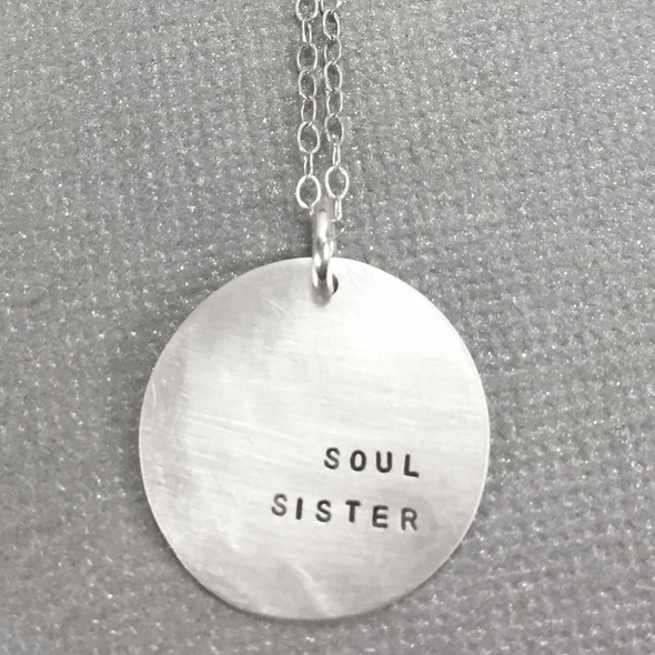 Sterling silver soul sister necklace bridesmaid gift