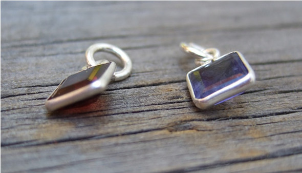 Medium Square Sterling Wrapped Stone