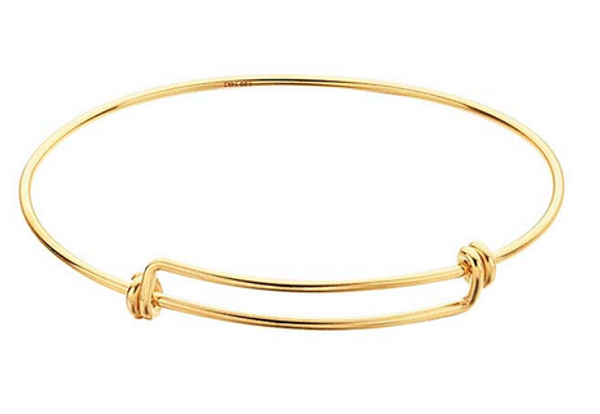 Amazon.com: 8 to 9.5 inch Adjustable 14Karat Gold-Filled Bangle Bracelet,  16 Gauge Wire: Clothing, Shoes & Jewelry