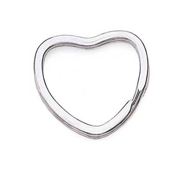 Heart Shaped Nickel Key Ring