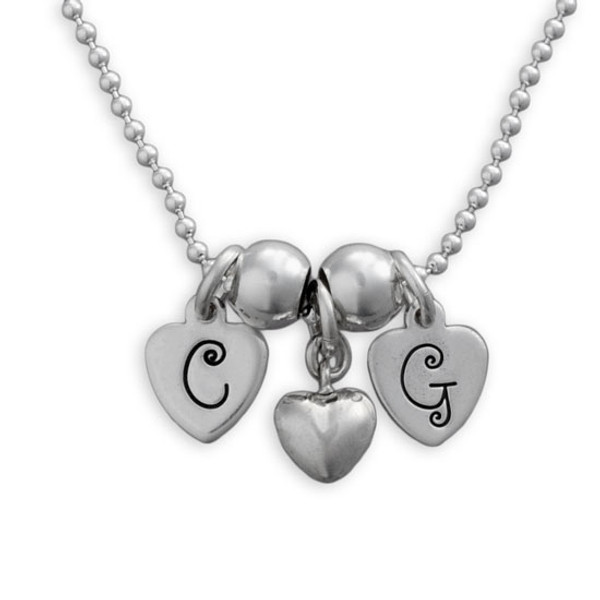 Double Heart Charm Heart Pendant Double Heart Charms Silver Double Heart  Two Hearts Pendant Valentines Charms Love Charms