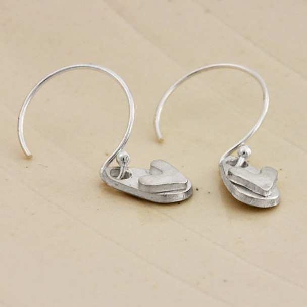 Loved Silver Loop Earrings