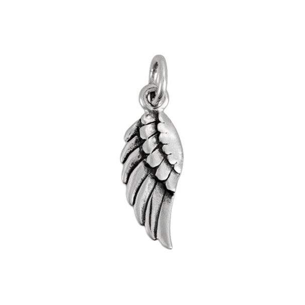 Silver Angel wing to add to your hand stamped or handwriting memorial necklace or bracelet
