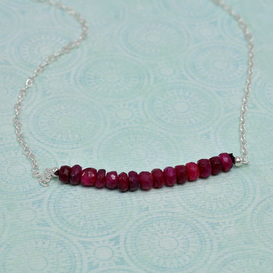 Mom necklace with birthstones