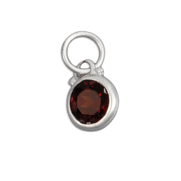 Sterling wrapped around a garnet