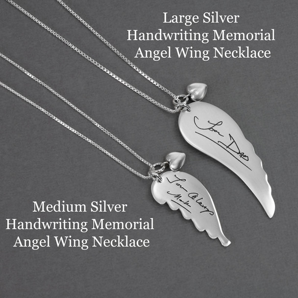 Comparison of Medium Angel Wing necklace & Large Angel Wing Necklace