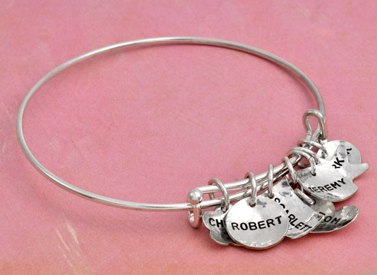 Hand stamped adjustable bracelet