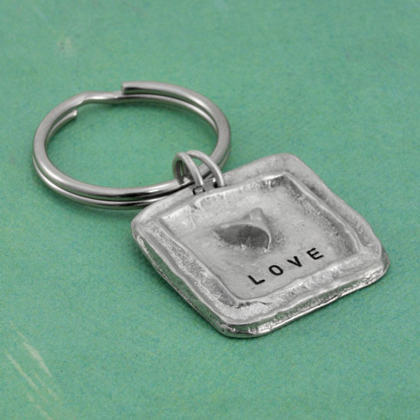 Organic pewter key ring