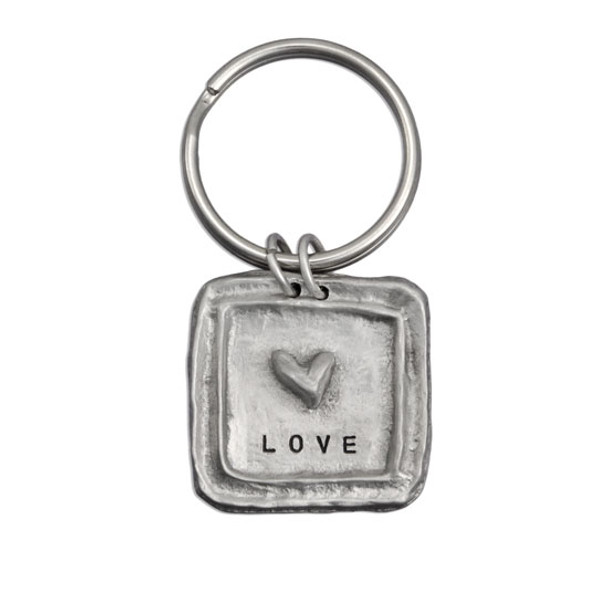 Hand stamped personalized keychain