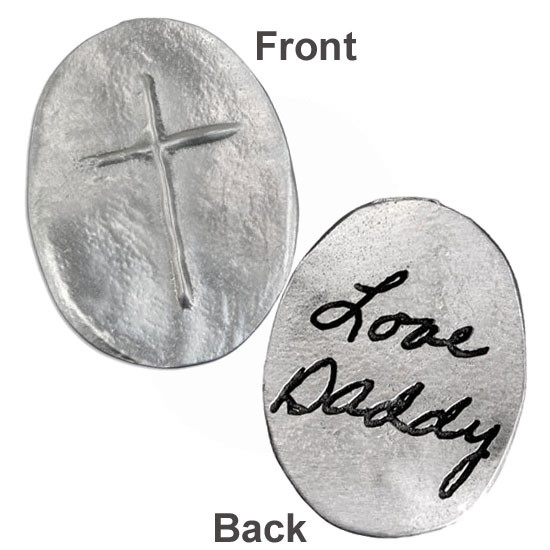 Actual handwriting note on bouquet