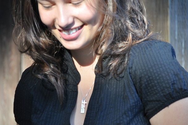 Cat wearing our new remembrance necklace.