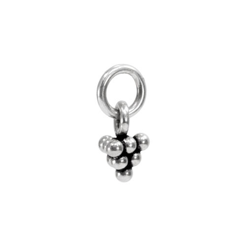 Silver Bali Bead Triangle Dots charm