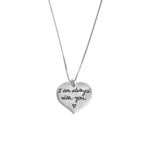 Handwriting heart pendant