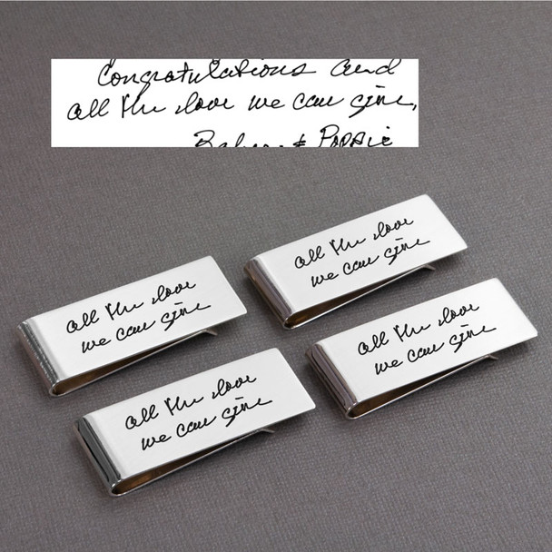 Handwriting/Artwork Money Clip