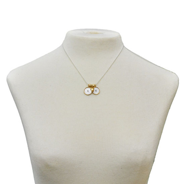 Large round charms on fine ball chain