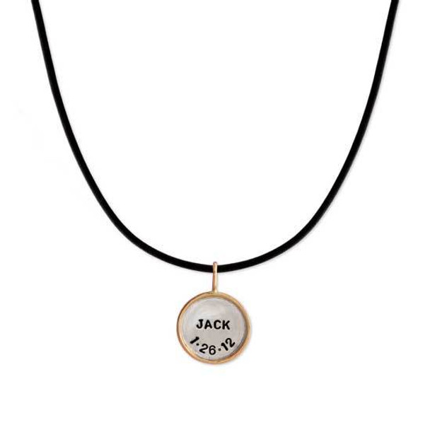 Large round on leather cord found in Extras / Chains & Cords