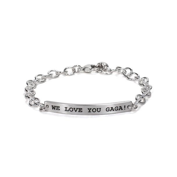 Hand stamped ID Bracelet for grandma, made from sterling silver, shown on white