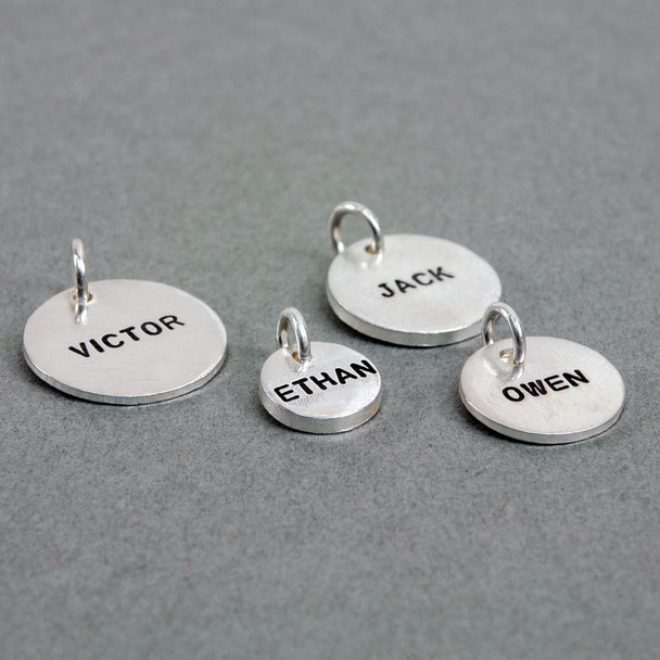 Thai Fine Silver Name Discs (Matte finish)