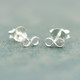 Tiny Silver Infinity Earrings