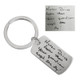 Note cleaned up "can" on the original handwriting before we custom engraved onto silver Handwriting Dog Tag key ring