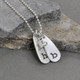Handmade handstamped initial necklace