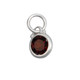 Sterling wrapped around a garnet