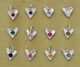 Sculpted Heart Birthstone Charm - October