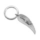 Personalized silver angel wing memorial key ring with your loved one's handwriting